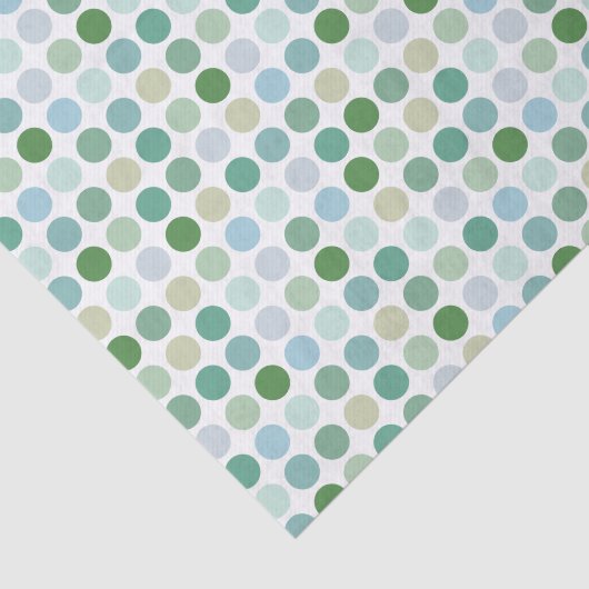 Grafische kleurrijke groene pokstippatroonmonogram tissuepapier (Detail)