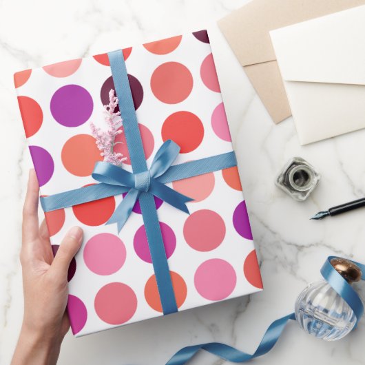 Grafische kleurrijke pokstippatroonmonogram cadeaupapier (Geschenken)