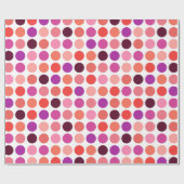 Grafische kleurrijke pokstippatroonmonogram cadeaupapier (Vlak)
