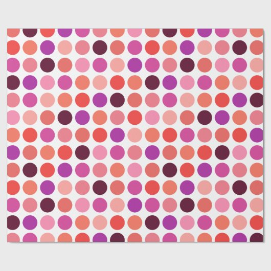Grafische kleurrijke pokstippatroonmonogram cadeaupapier (Vlak)