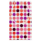 Grafische kleurrijke pokstippatroonmonogram klein cadeauzakje (Achterkant)