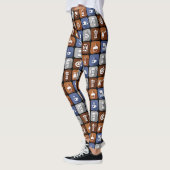 Grafische koffie-pictogrammen leggings (Links)