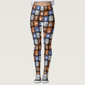 Grafische koffie-pictogrammen leggings (Voorkant)