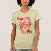 Grafische koningin van harten t-shirt (Voorkant)