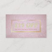 Grafische korting Coupon Makeup Beauty Salon Pink  (Voorkant)