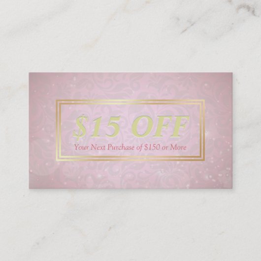 Grafische korting Coupon Makeup Beauty Salon Pink  (Voorkant)