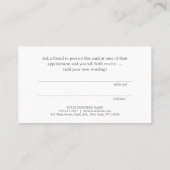 Grafische korting voor mousserende roos goudmarmer aanbevelingskaartje (Achterkant)