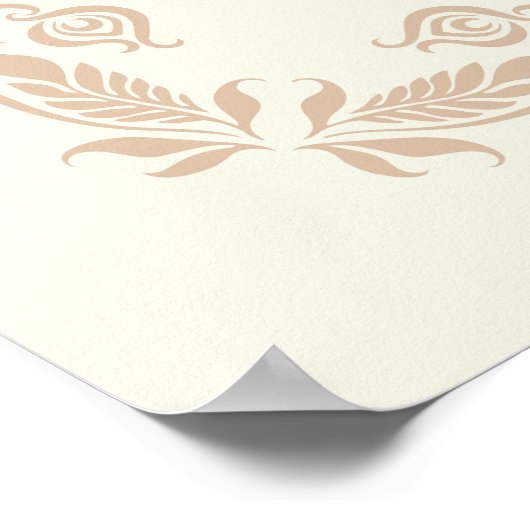 Grafische kunst, Beige Tea Time Illustration Poster (Hoek)