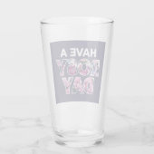 Grafische kunst: "Een rooskleurige dag" Glas (Achterkant)