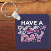 Grafische kunst: "Een rooskleurige dag" Sleutelhanger (Voorkant)