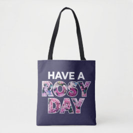 Grafische kunst: "Een rooskleurige dag" Tote Bag