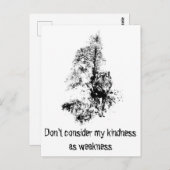 Grafische kunst Gray Wolf Wildlife Kindness Quote Briefkaart (Voorkant / Achterkant)