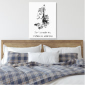 Grafische kunst Gray Wolf Wildlife Kindness Quote Canvas Afdruk (Insitu (Slaapkamer))