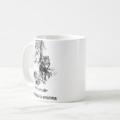 Grafische kunst Gray Wolf Wildlife Kindness Quote Koffiemok (Voorkant links)