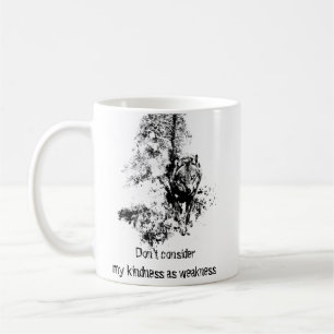 Grafische kunst Gray Wolf Wildlife Kindness Quote Koffiemok