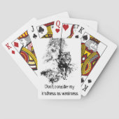 Grafische kunst Gray Wolf Wildlife Kindness Quote Pokerkaarten (Achterkant)
