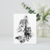 Grafische kunst Grijze Wolf Natuur in het wild lev Briefkaart (Staand voorkant)