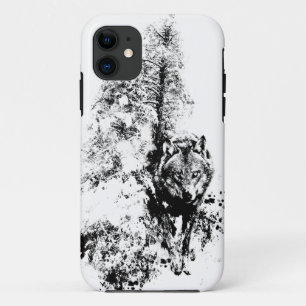 Grafische kunst Grijze Wolf Natuur in het wild lev Case-Mate iPhone Case