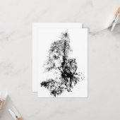 Grafische kunst Grijze Wolf Natuur in het wild lev Kaart (Voorkant / Achterkant in situ)