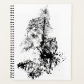 Grafische kunst Grijze Wolf Natuur in het wild lev Planner (Voorkant)