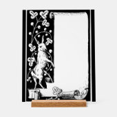 Grafische kunst konijn en scroll acryl teken acryl bord (Voorkant)