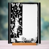 Grafische kunst konijn en scroll acryl teken acryl bord (Neutraal)