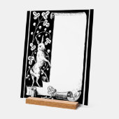 Grafische kunst konijn en scroll acryl teken bord (Hoek)