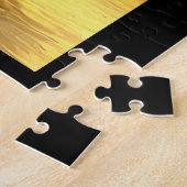 Grafische kunst met gouden zanden legpuzzel (Zijkant)