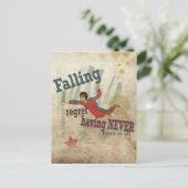 Grafische kunst met motivatie bericht: Skydiving Briefkaart (Staand voorkant)