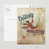 Grafische kunst met motivatie bericht: Skydiving Briefkaart (Voorkant / Achterkant)