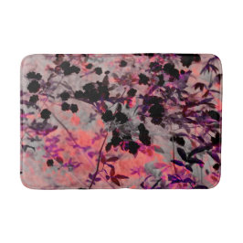 Grafische kunst met rode zwarte bloem badmat