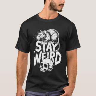 Grafische kunst ontwerp met rat en schedel lange m t-shirt