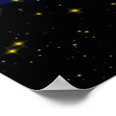 Grafische kunst, Paarse Cosmic Wolf Illustratie Poster (Hoek)