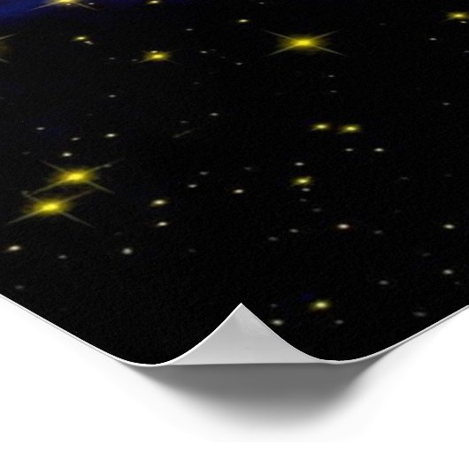 Grafische kunst, Paarse Cosmic Wolf Illustratie Poster (Hoek)