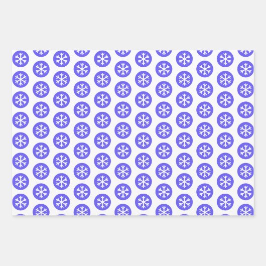Grafische kunst Snowflake Dot Craft Wrapping Paper (Voorkant 3)