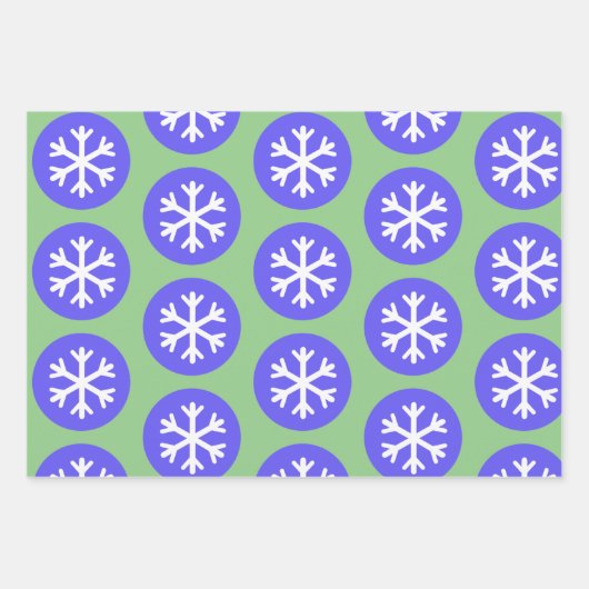 Grafische kunst Snowflake Dot Craft Wrapping Paper (Voorkant 2)