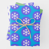Grafische kunst Snowflake Dot Craft Wrapping Paper (In situ)
