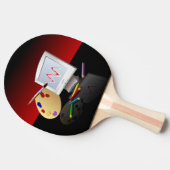 Grafische kunst tafeltennisbatje (Zijkant)