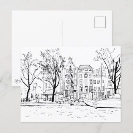 Grafische kunst van Amsterdam Briefkaart