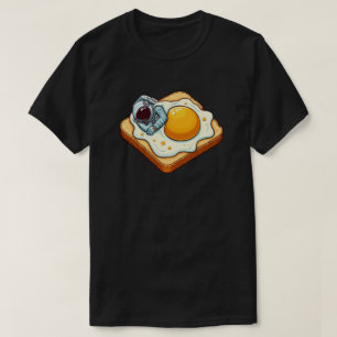 Grafische kunst van astronaut die slaapt op eitost t-shirt
