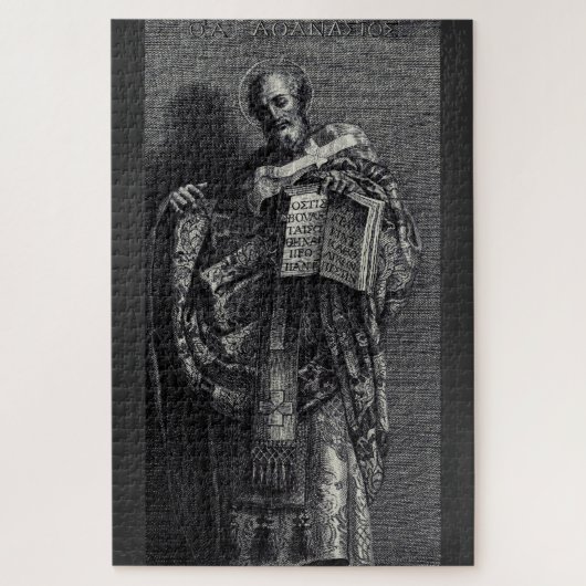 Grafische kunst van Sint-Athanasius van Alexandrië Legpuzzel (Verticaal)