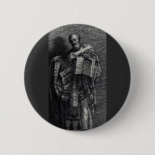 Grafische kunst van Sint-Athanasius van Alexandrië Ronde Button 5,7 Cm