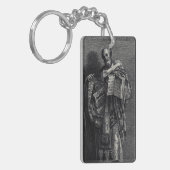 Grafische kunst van Sint-Athanasius van Alexandrië Sleutelhanger (Voorkant Links)