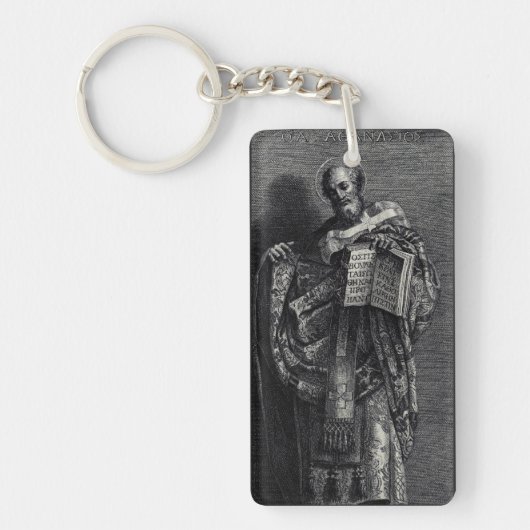 Grafische kunst van Sint-Athanasius van Alexandrië Sleutelhanger (Voorkant)