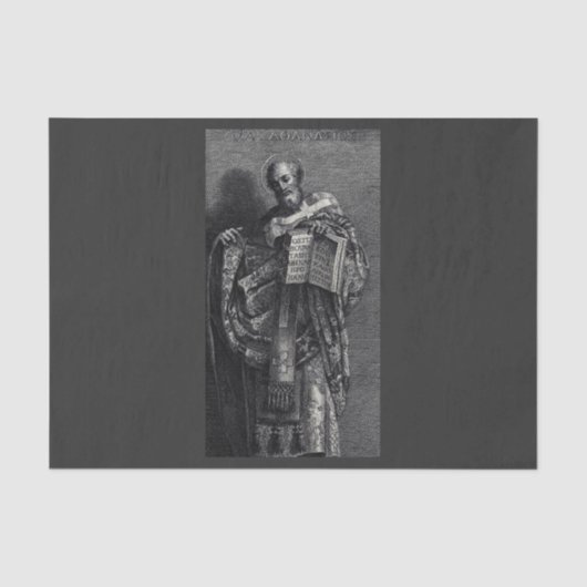 Grafische kunst van Sint-Athanasius van Alexandrië Tissuepapier (Voorkant)