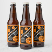 Grafische kunst van Tennis Player Bier Etiket (Flessen)