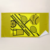 Grafische kunst van Tennis Player Strandlaken (Voorkant)