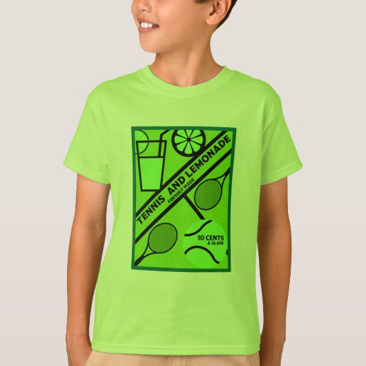Grafische kunst van Tennis Player T-shirt (Voorkant)