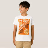 Grafische kunst van Tennis Player T-shirt (Voorkant volledig)