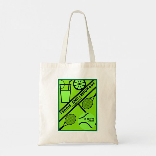 Grafische kunst van Tennis Player Tote Bag (Achterkant)